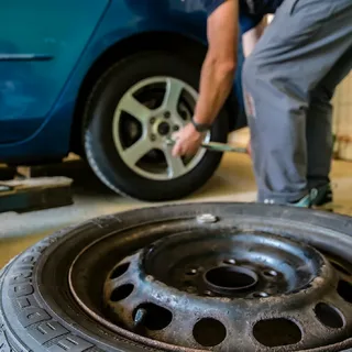 Tyre Technician Working